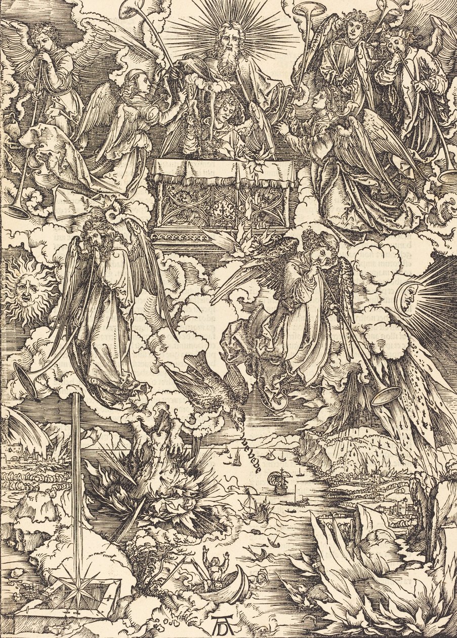 Die sieben Engel mit den Trompeten, 1498 von Albrecht Dürer