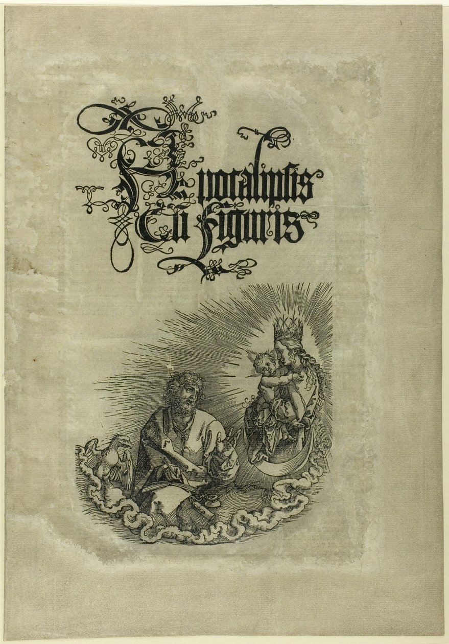Die Jungfrau erscheint dem Heiligen Johannes, aus der Apokalypse von Albrecht Dürer