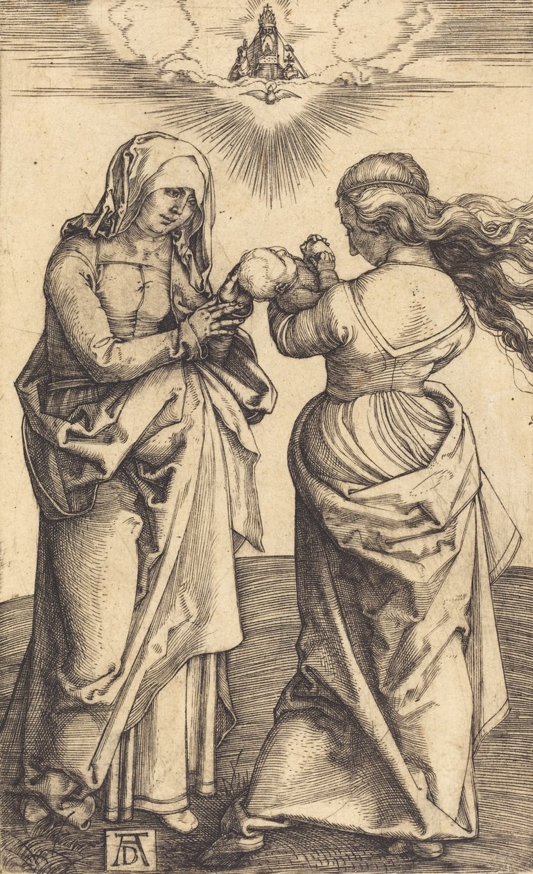 Die Jungfrau und das Kind mit der heiligen Anna, ca. 1500 von Albrecht Dürer