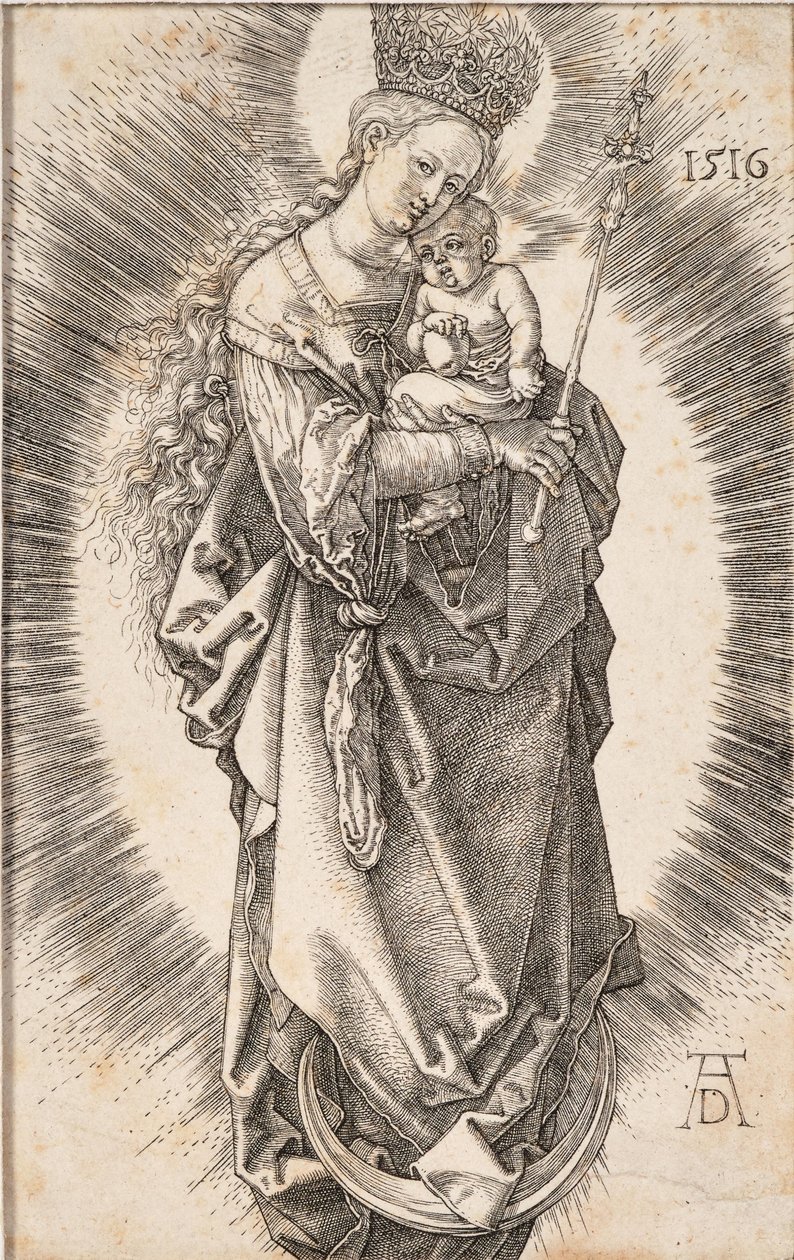 Die Jungfrau mit einer Krone aus Sternen und einem Zepter, 1516 von Albrecht Dürer