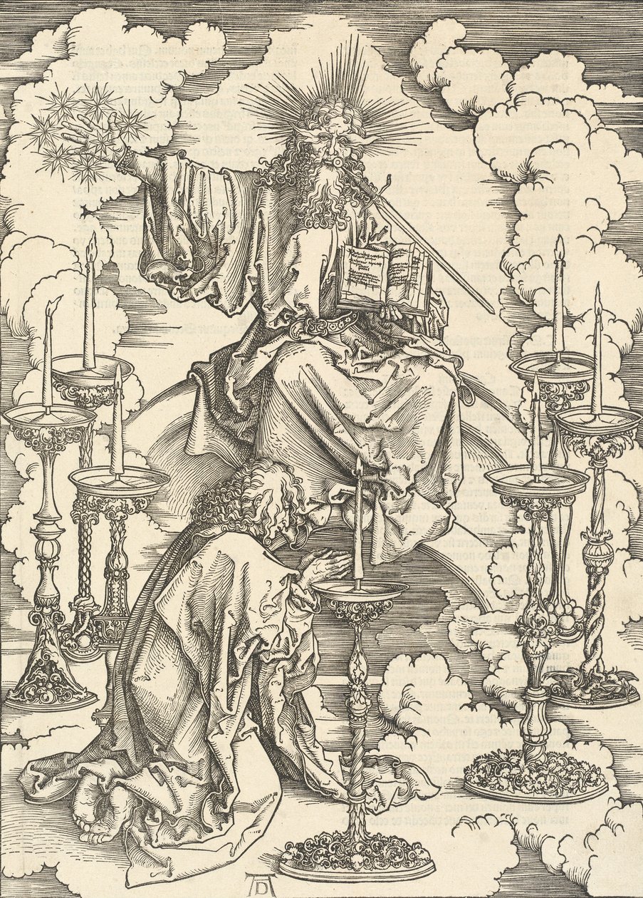 Die Vision der sieben Leuchter, 1498 von Albrecht Dürer