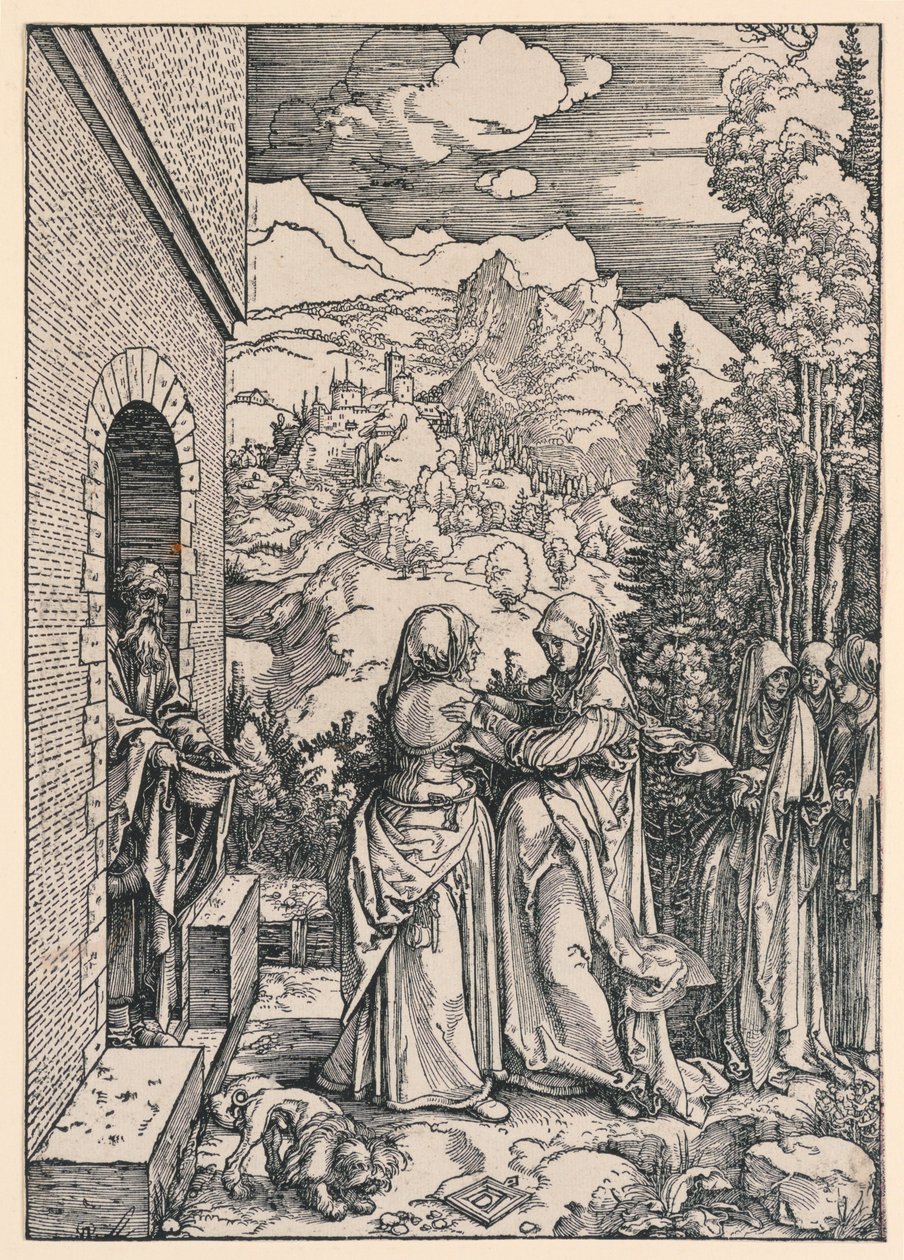 Die Heimsuchung, aus der Serie Das Leben der Jungfrau von Albrecht Dürer