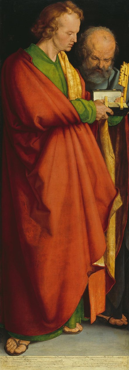 Vier Apostel: Heilige Johannes Ev. und Petrus von Albrecht Dürer
