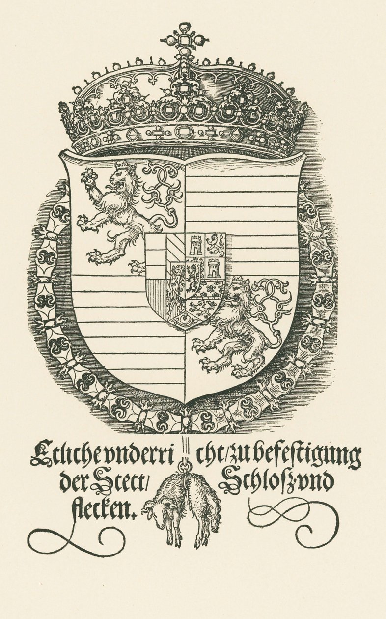 Wappen von Ferdinand I., König von Böhmen und Ungarn von Albrecht Dürer or Duerer