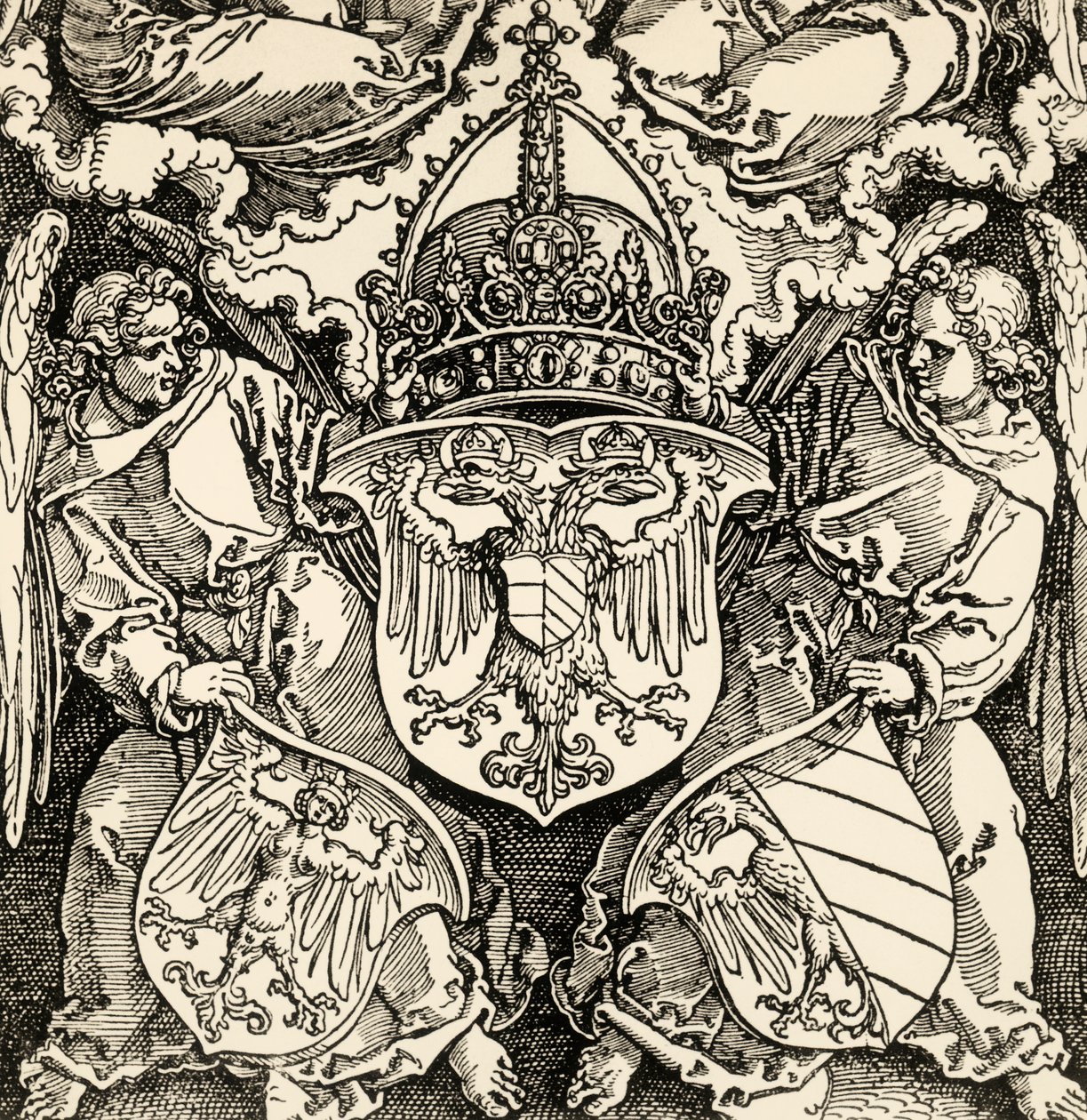 Wappen des Heiligen Römischen Reiches, von Albrecht Dürer, Stich, Deutschland von Albrecht Dürer