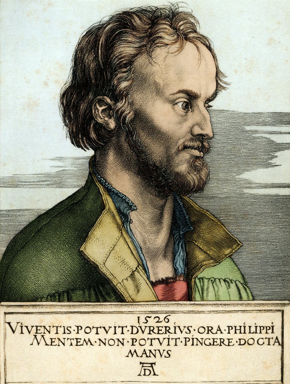 Porträt von Filippo Melantone (Stich) von Albrecht Dürer