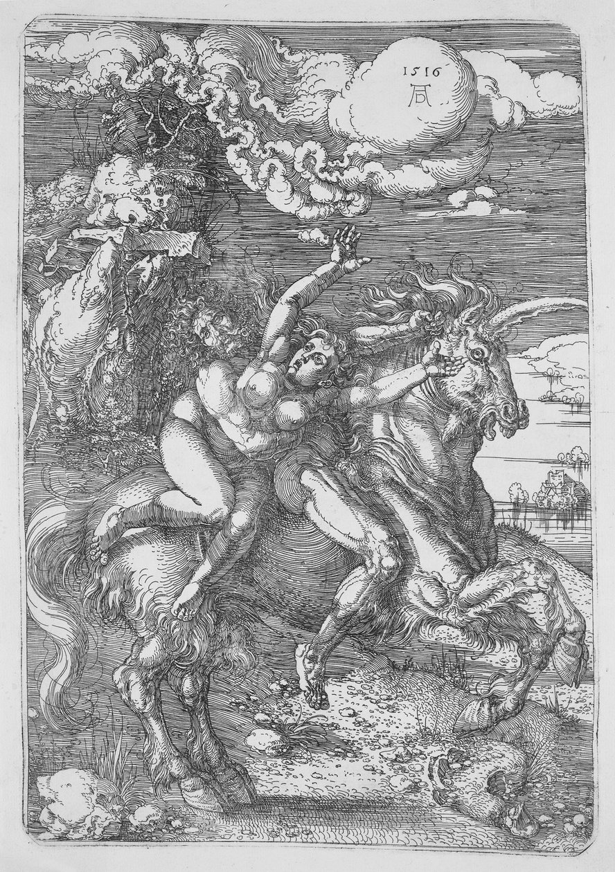 Die Entführung auf dem Einhorn von Albrecht Dürer