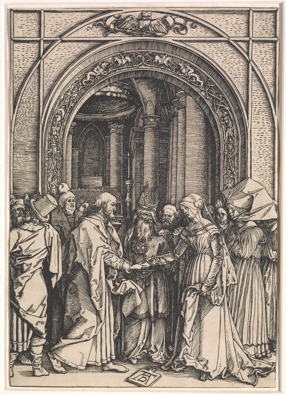 Die Verlobung der Jungfrau aus: Das Leben der Jungfrau, ca. 1504-05 von Albrecht Dürer