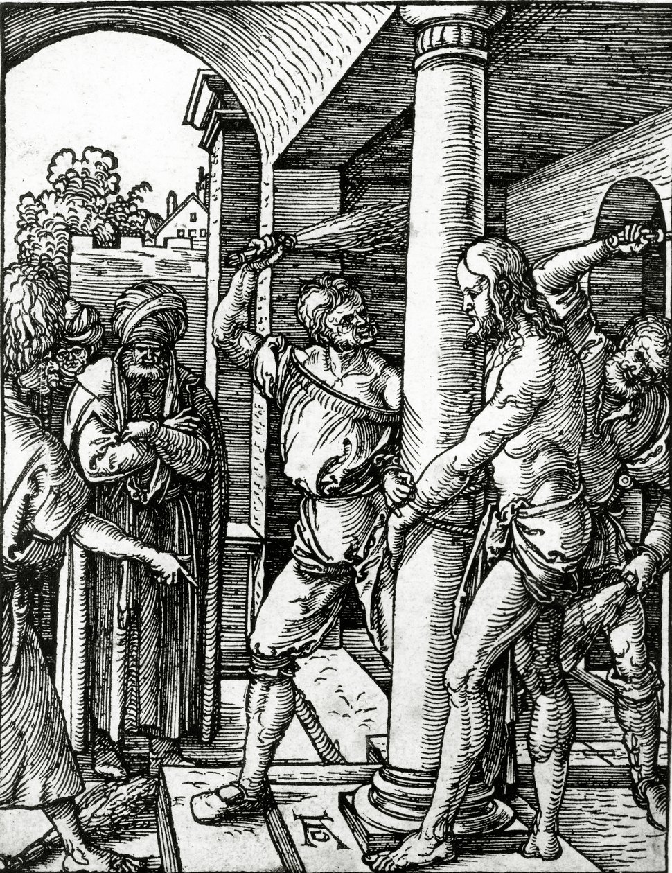 Die Geißelung Christi, aus der Serie Die Kleine Passion von Albrecht Dürer or Duerer