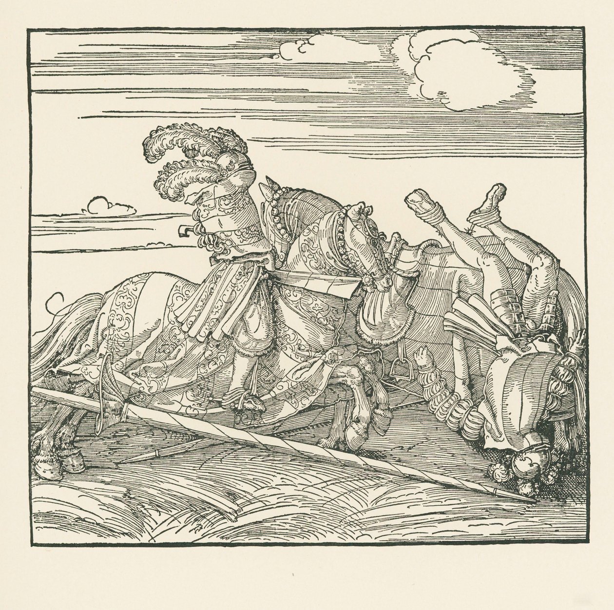 Das deutsche Turnier, um 1517-18 von Albrecht Dürer or Duerer
