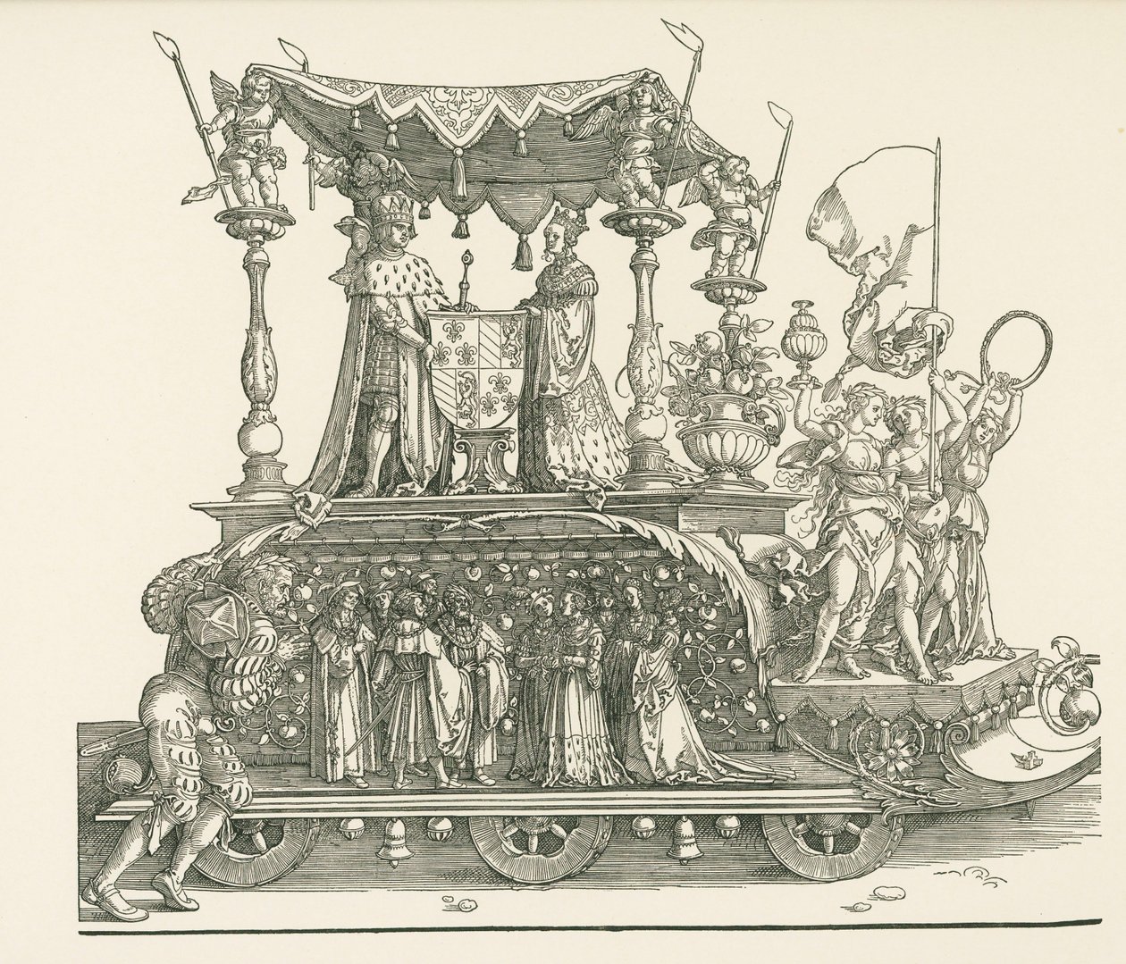 Der kleine Triumphwagen oder Die burgundische Hochzeit von Albrecht Dürer or Duerer