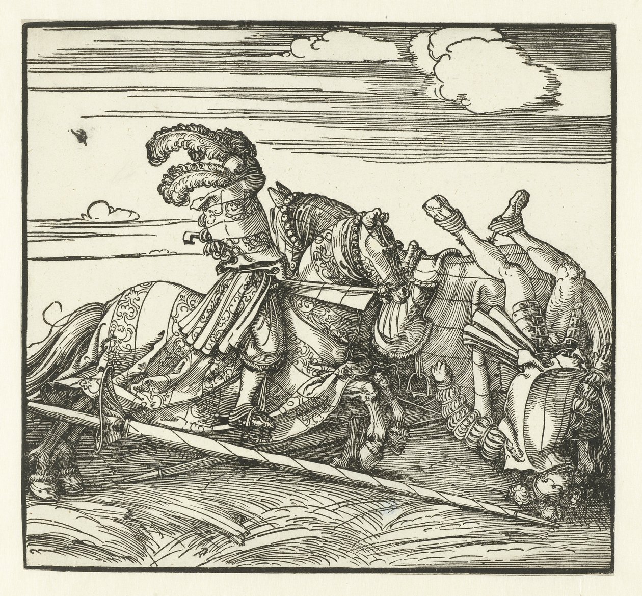 Zwei Reiter kämpfen zu Pferd von Albrecht Dürer or Duerer
