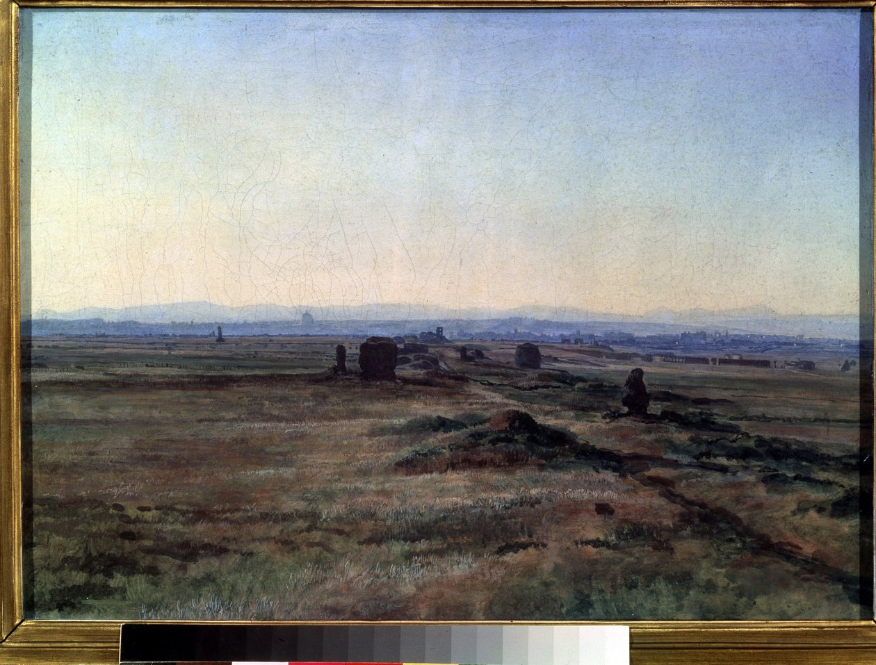 Blick auf die Via Appia bei Sonnenuntergang von Aleksandr Andreevich Ivanov