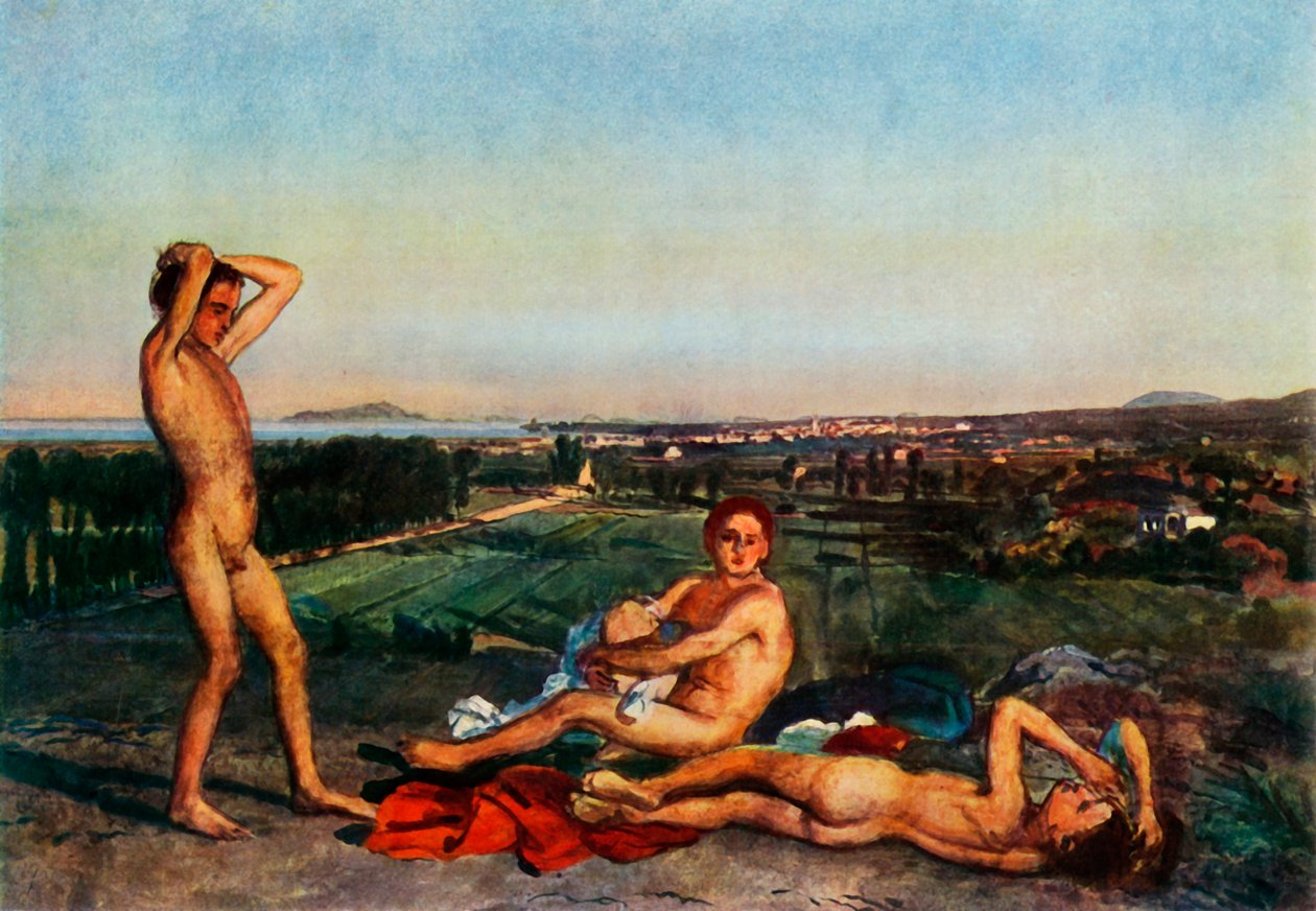 Am Strand in der Bucht von Neapel, 1830er Jahre von Aleksandr Ivanov