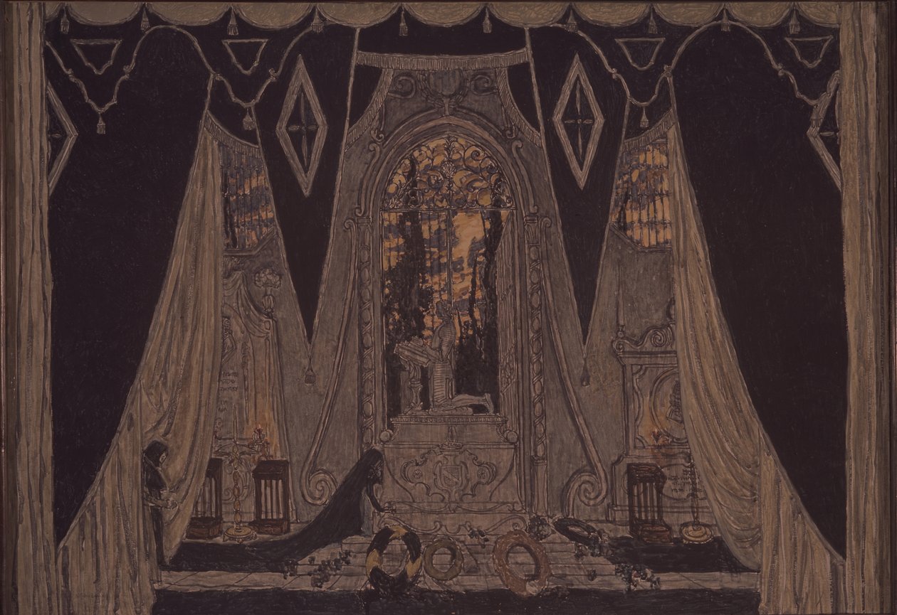 Bühnenbild für das Stück Don Juan von J.-B. Molière von Aleksandr Jakovlevic Golovin