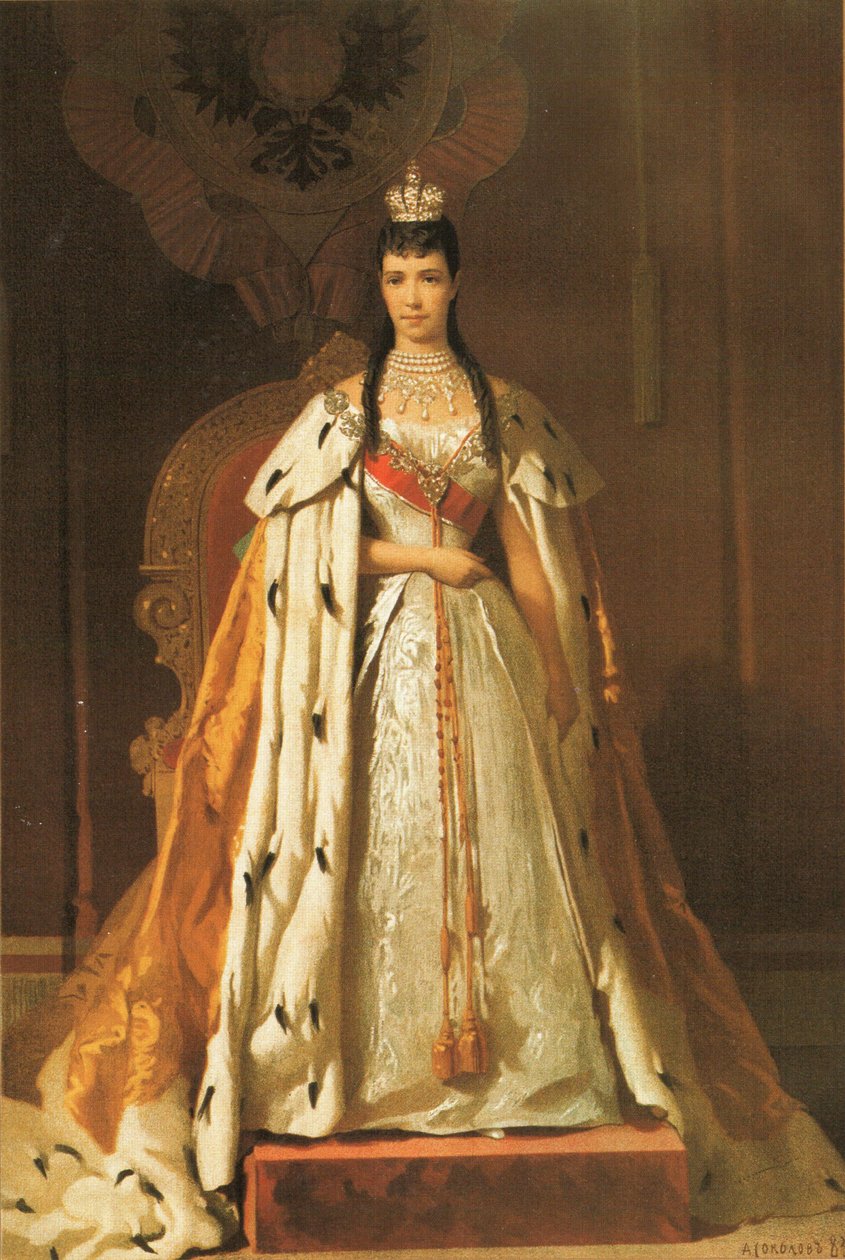 Porträt von Maria Fjodorowna (1847-1928) von Aleksandr Petrovic Sokolov