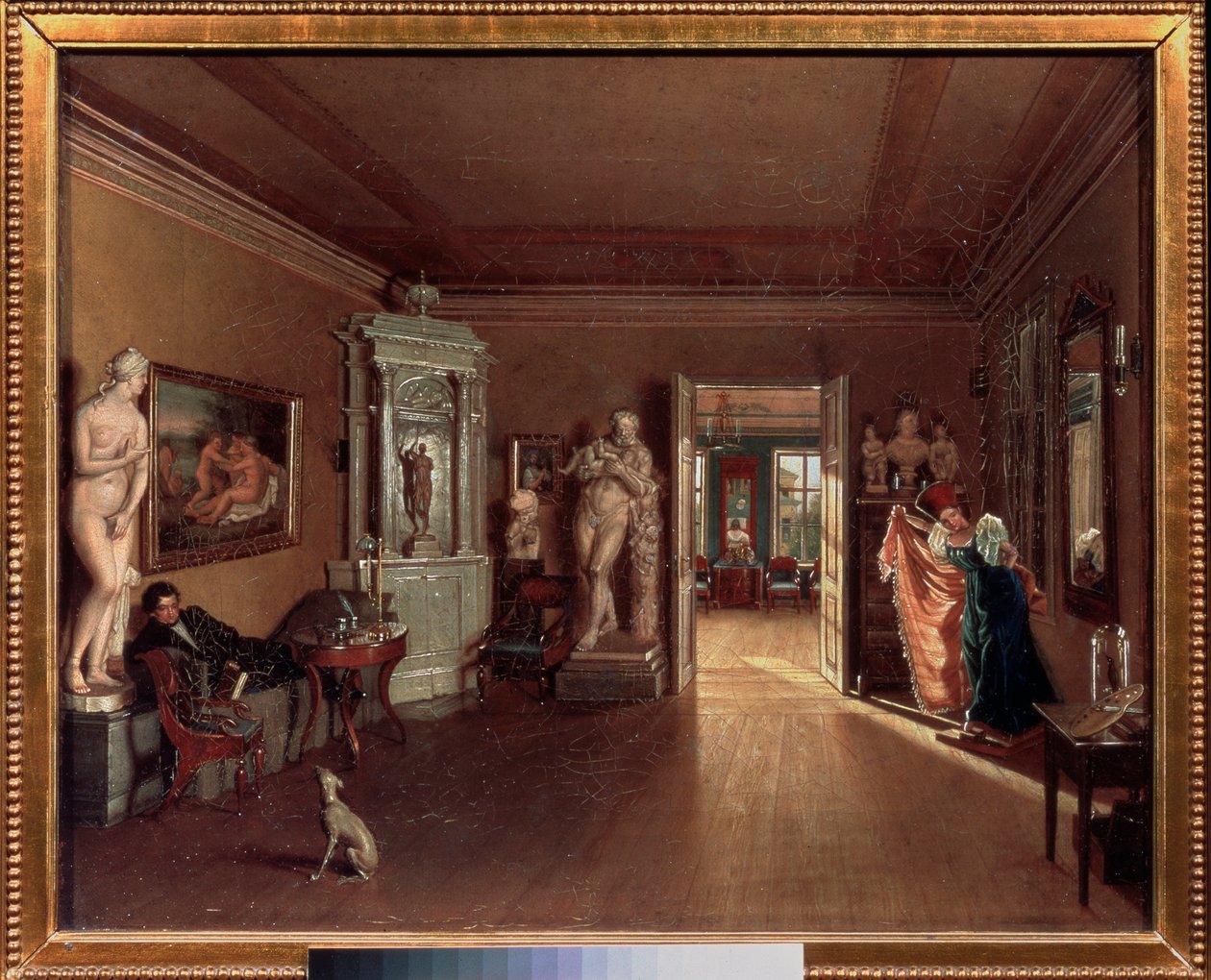 Das Atelier des Künstlers Alexei Venetsianov in Sankt Petersburg von Aleksei Gavrilovich Venetsianov