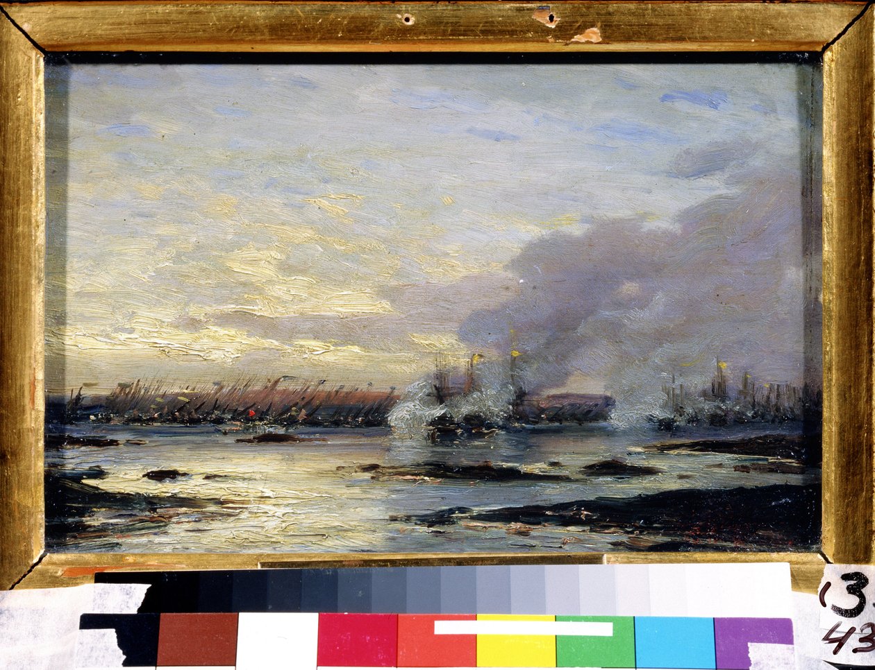 Die Schlacht von Gangut (1714) von Aleksei Petrovich Bogolyubov
