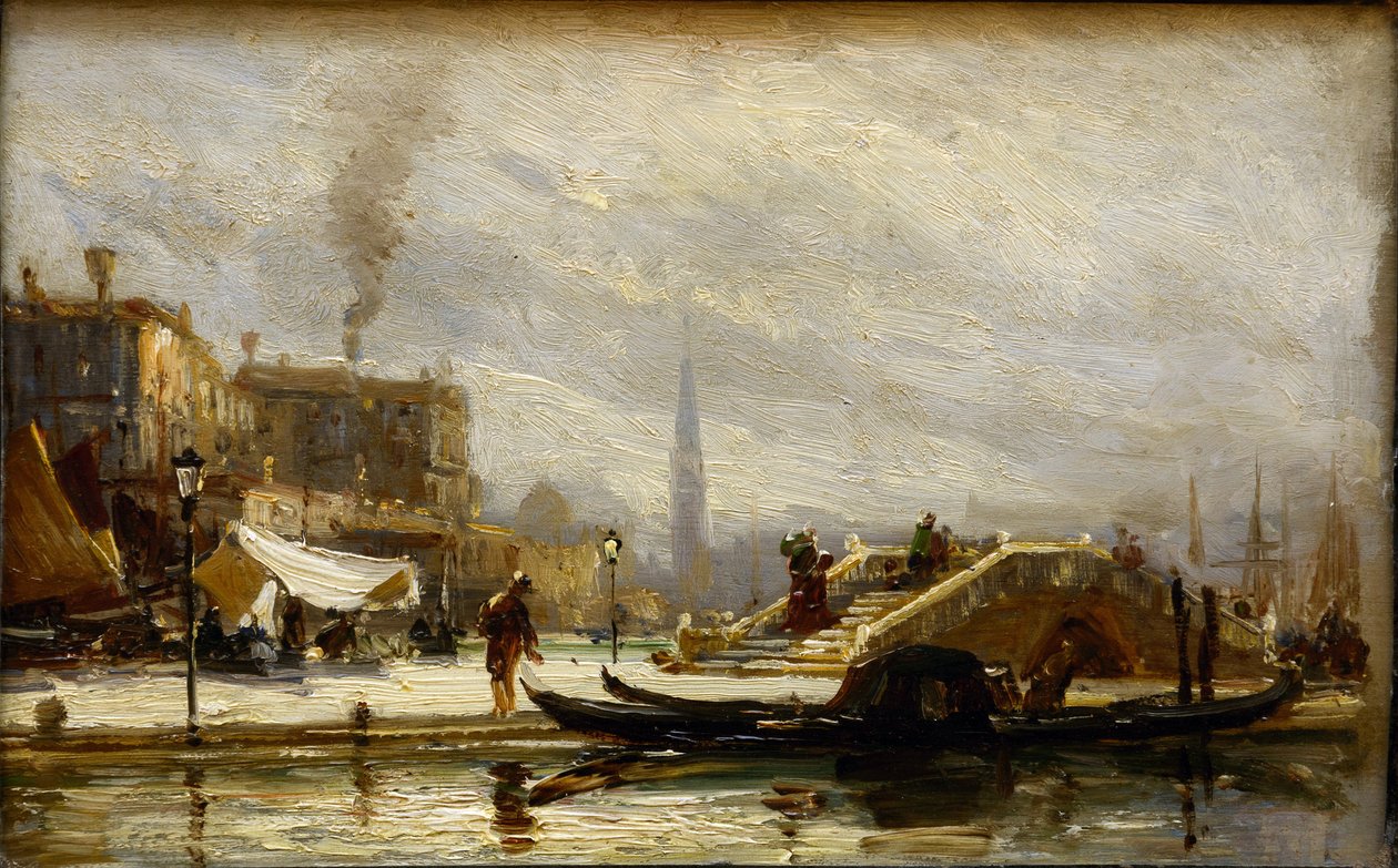 Venedig in der Nähe des Bahnhofs. Mittag von Aleksei Petrovich Bogolyubov