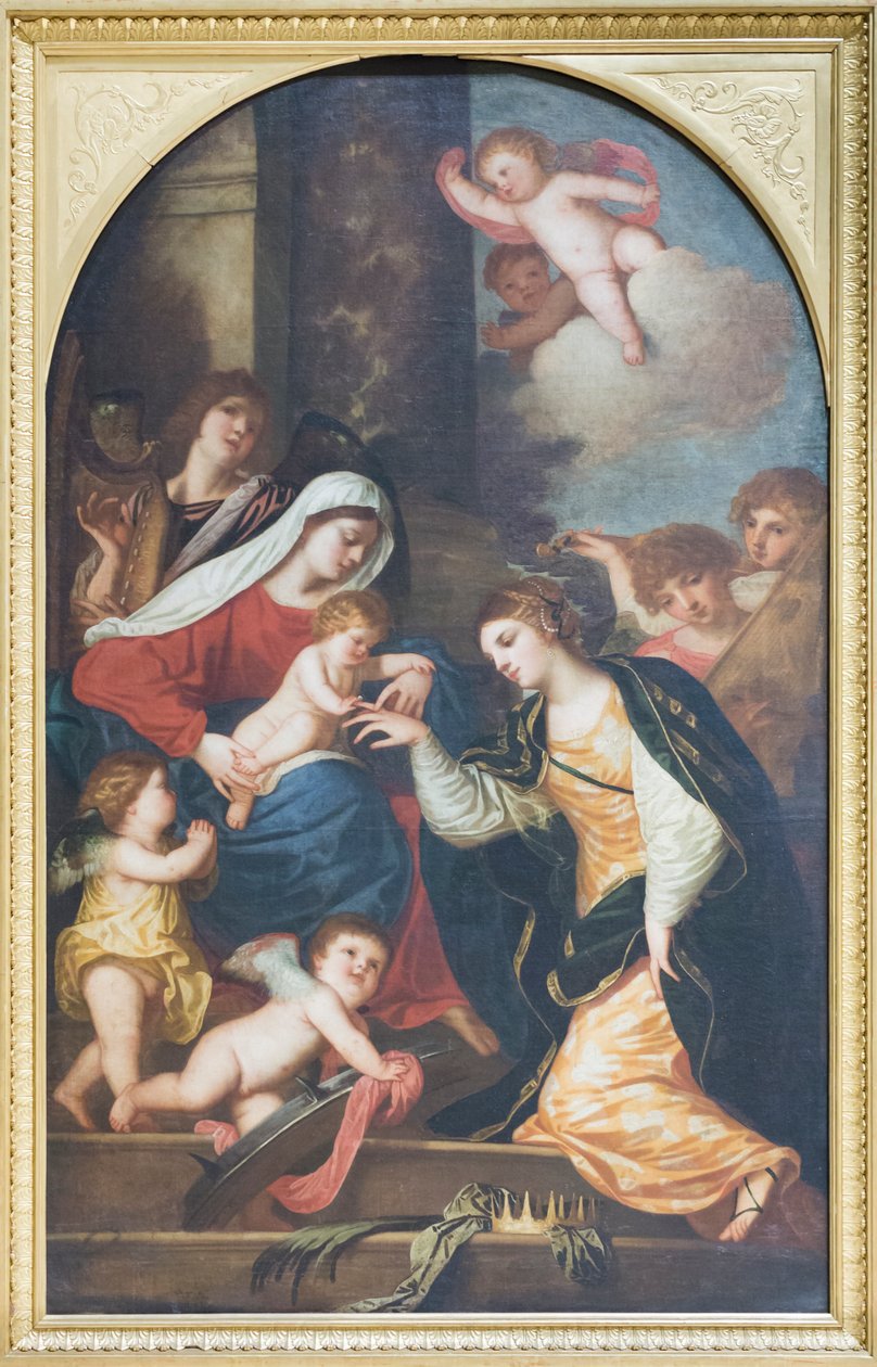 Mystische Hochzeit der Heiligen Katharina von Alessandro (1588 1648) Varotari