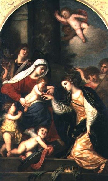 Die mystische Hochzeit der hl. Katharina von Alessandro Varotari