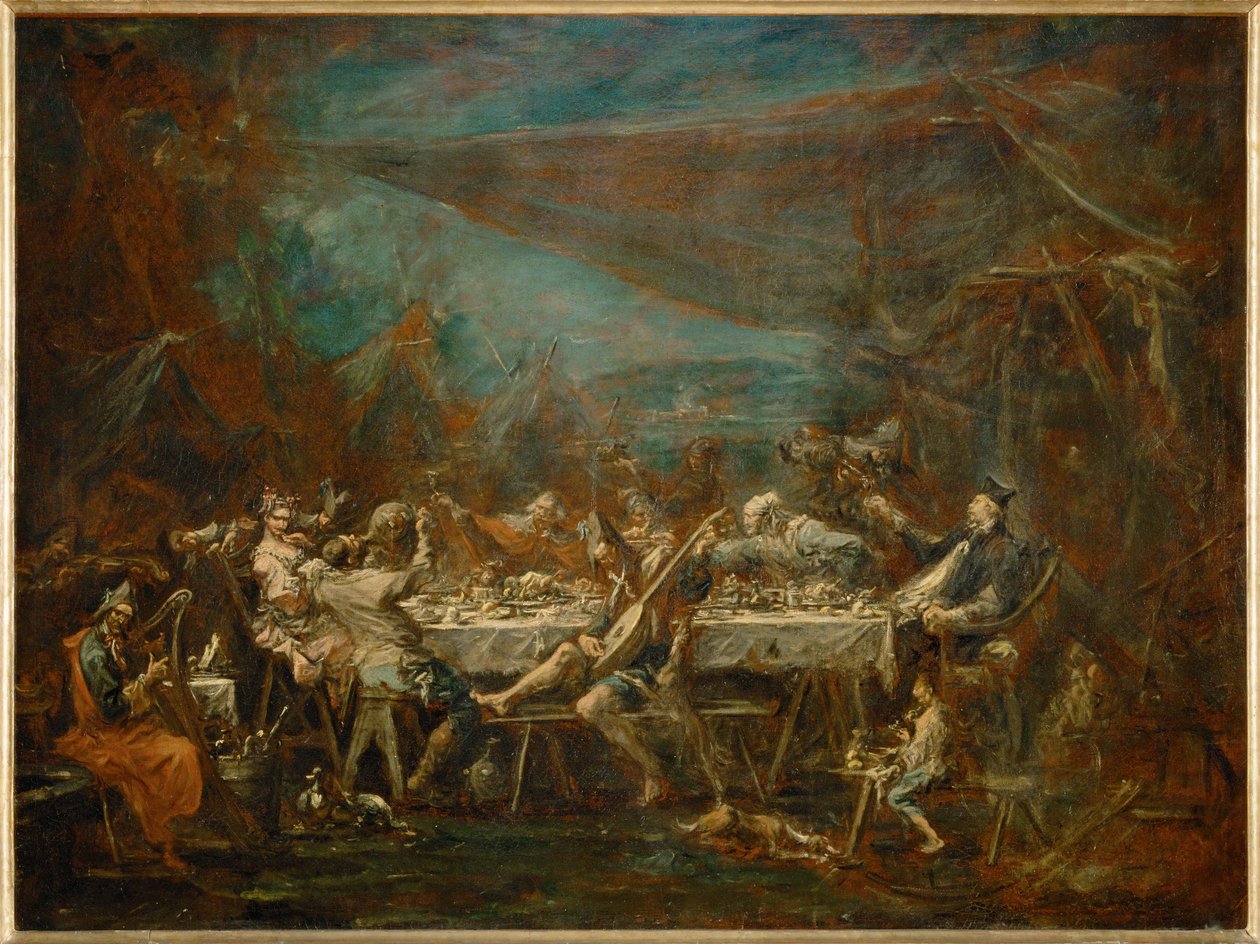 Banquet nuptial de bohemiens - Hochzeitsbankett der Bohemiens von Alessandro (style of) Magnasco