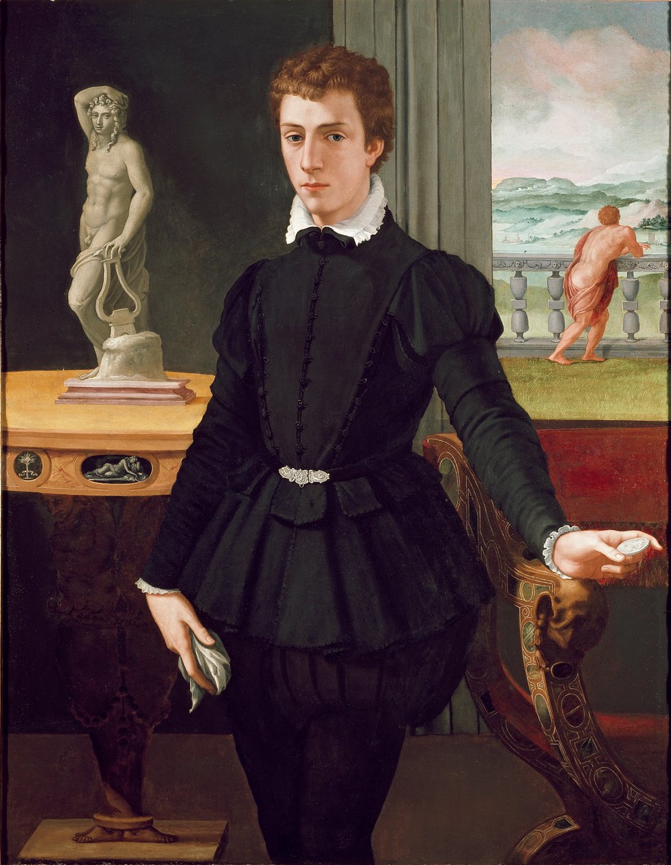 Porträt eines jungen Mannes, nach 1560 von Alessandro Allori
