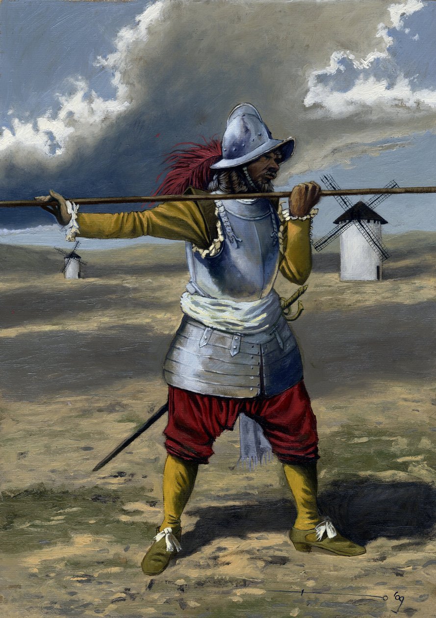 Ein Tercio, Pikenier der spanischen Infanterie zwischen 1534 und 1704 - Zeichnung von Alessandro Lonati von Alessandro Lonati