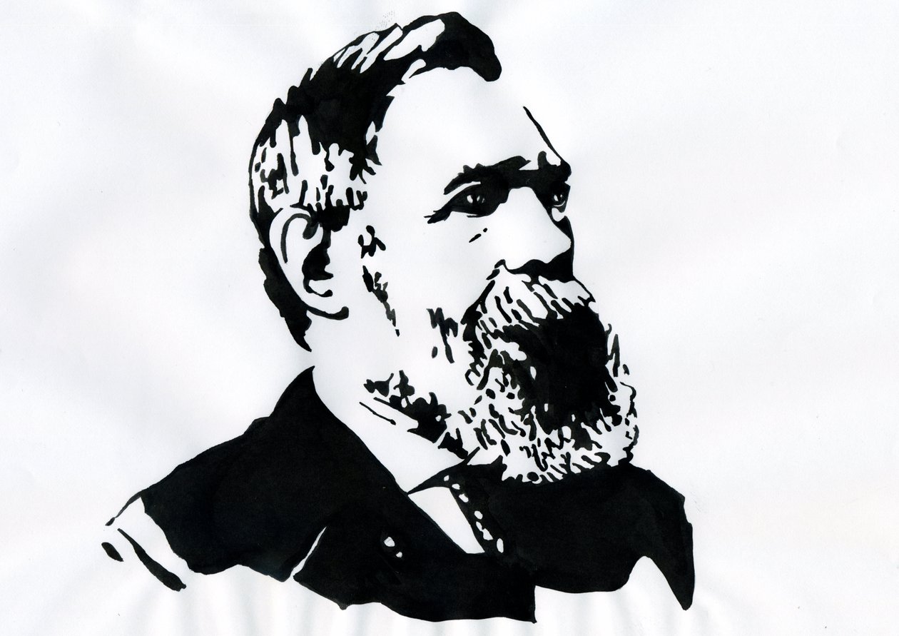 Porträt von Friedrich Engels (1820-1895), deutscher sozialistischer Theoretiker und Politiker von Alessandro Lonati