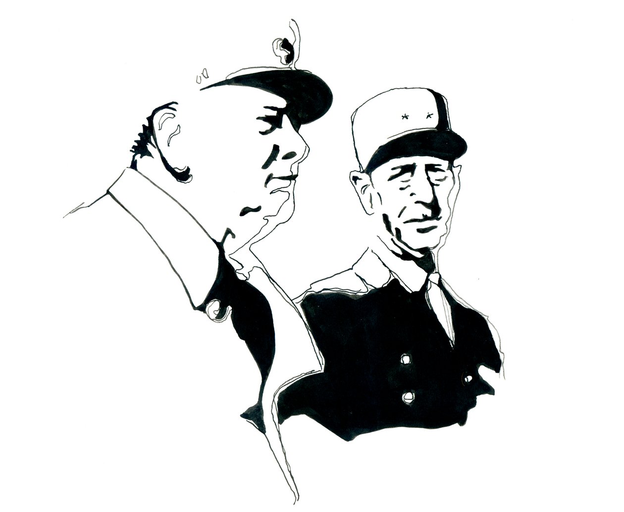 Porträt von General Charles de Gaulle und Winston Churchill von Alessandro Lonati