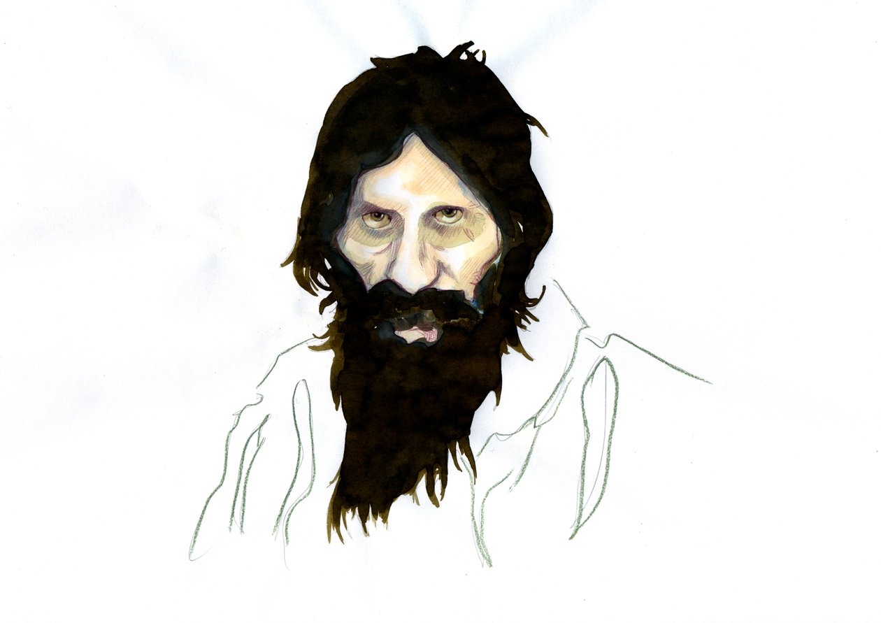 Porträt von Grigori Jefimowitsch Rasputin von Alessandro Lonati