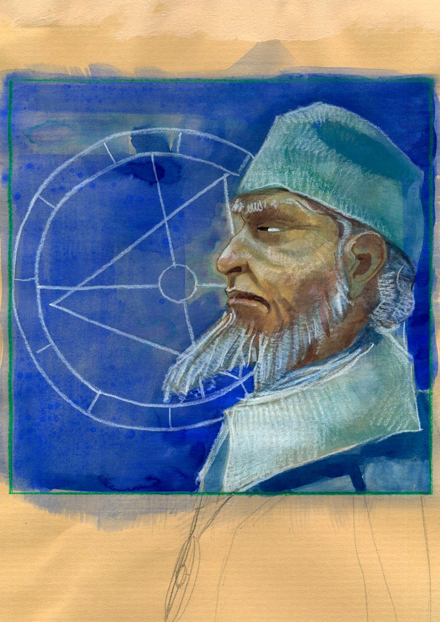 Porträt von Michel de Notre Dame (Nostradamus) englischer Astrologe - Porträt von Nostradamus, Michel de Notre Dame (1503-1566) Astrologe und Arzt von Alessandro Lonati