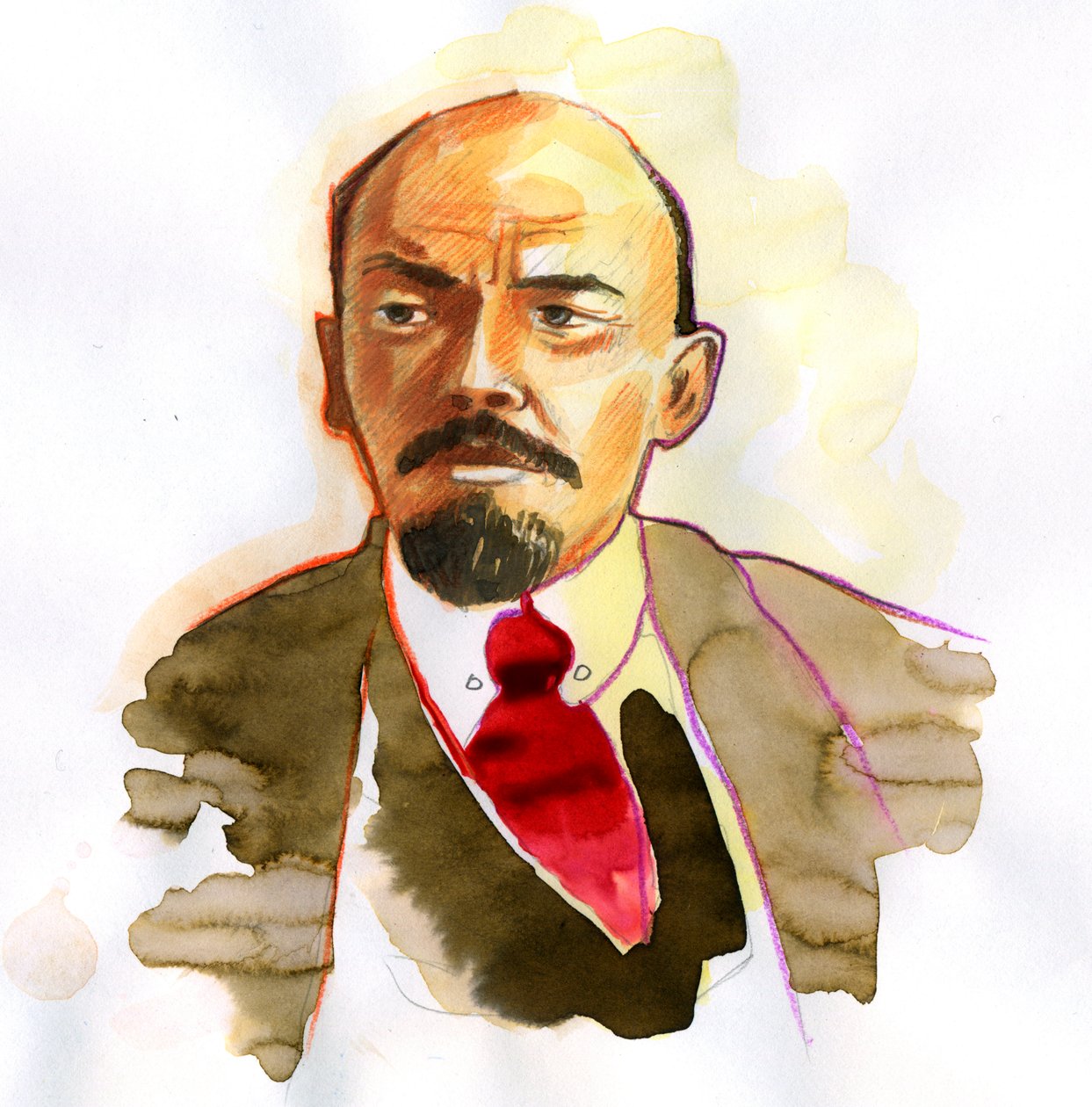 Porträt von Wladimir Lenin (1870-1924), russischer Politiker und Revolutionär von Alessandro Lonati