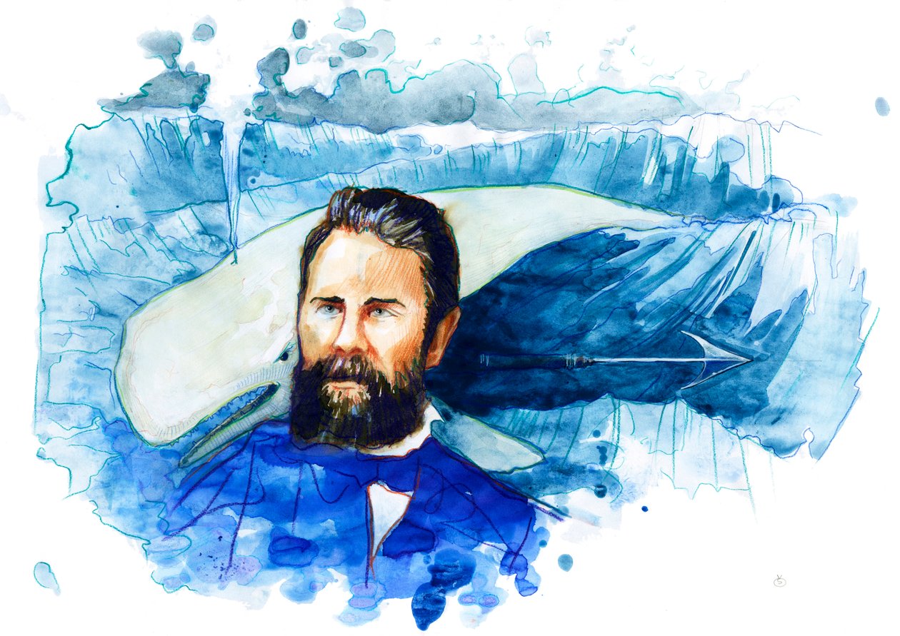 Porträt des amerikanischen Schriftstellers Herman Melville (1819-1891) von Alessandro Lonati