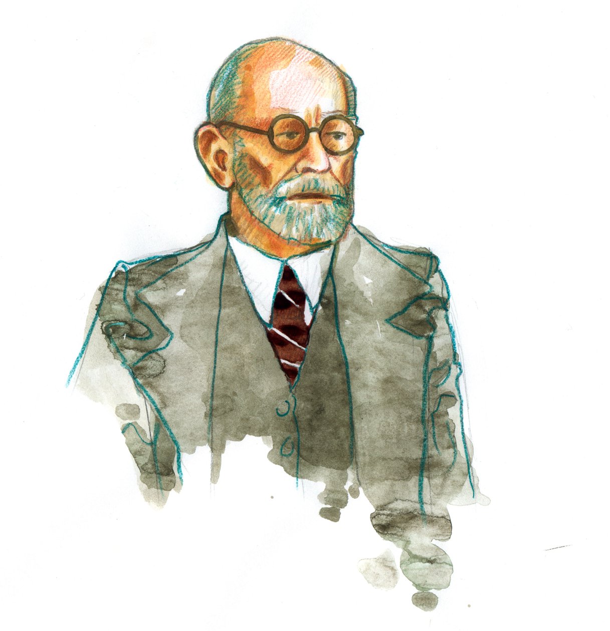 Porträt des Neurologen und Psychiaters Sigmund Freud (1856-1939) von Alessandro Lonati