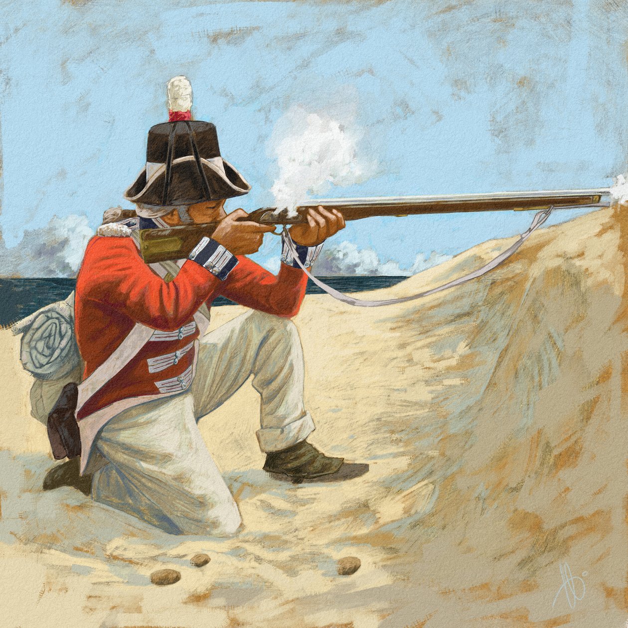 Royal Marines, um 1806, Landung an einem Strand, 2018 von Alessandro Lonati