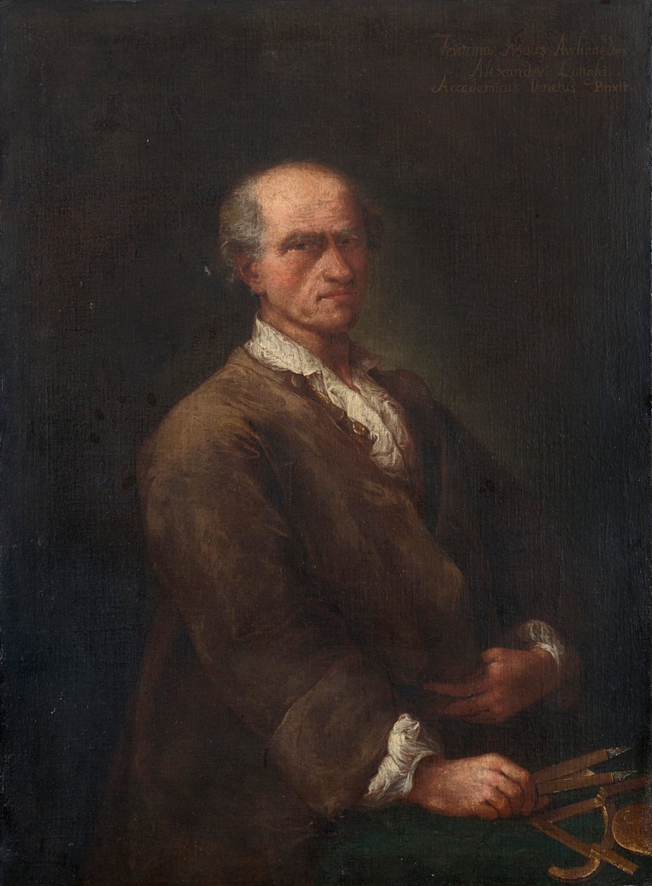 Porträt von Bartolomeo Ferracina 1692-1777, ca. 1770 von Alessandro Longhi
