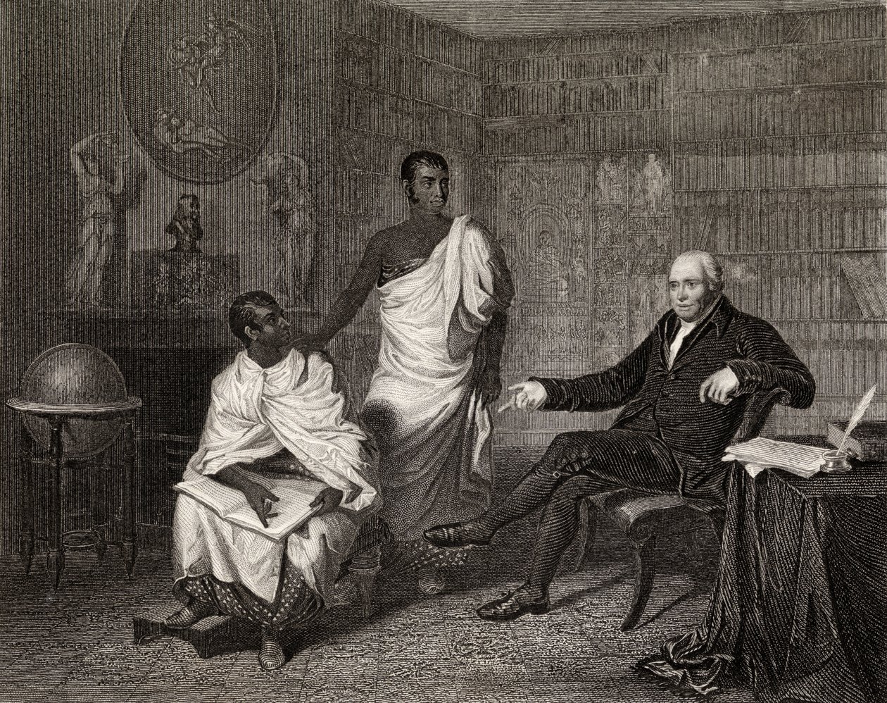 Dr. Adam Clarke und die Priester von Buddha, graviert von Robinson von Alexander Mosses
