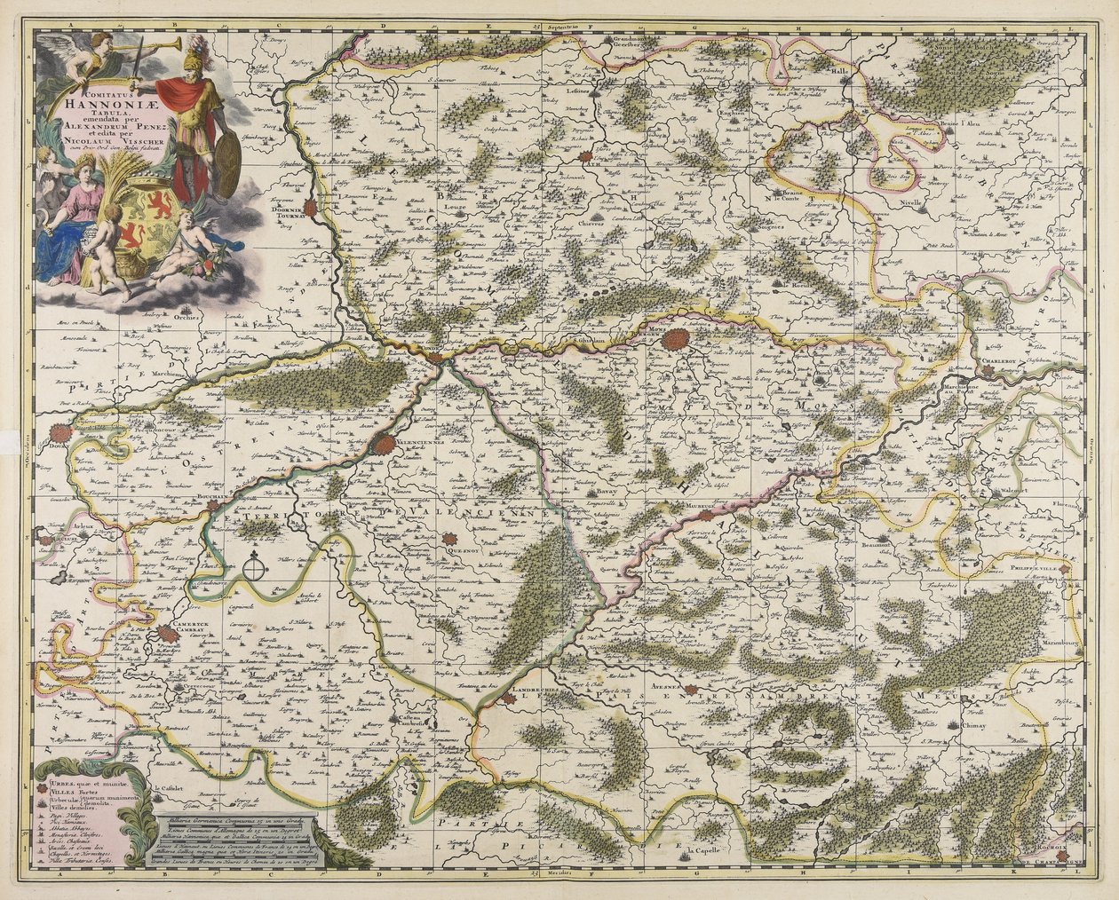 Karte der Grafschaft Hennegau von Alexander Penez