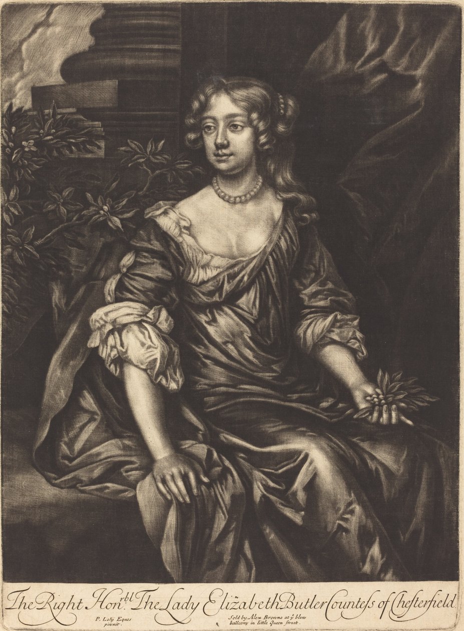 Die ehrenwerte Lady Elizabeth Butler, Gräfin von Chesterfield von Alexander Browne after Sir Peter Lely