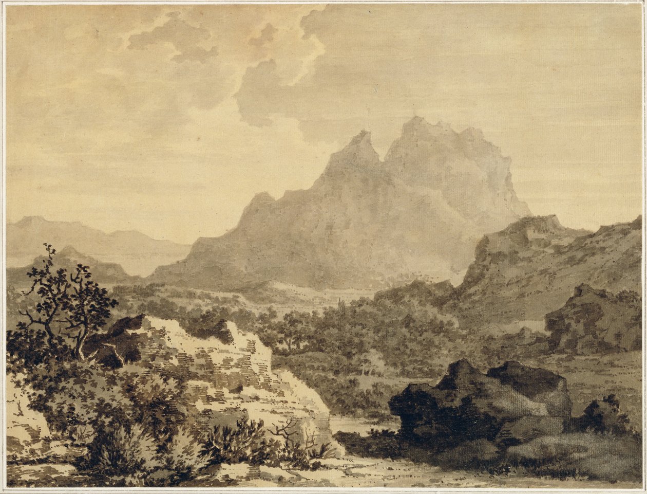 Gebirgslandschaft, ca. 1780 von Alexander Cozens