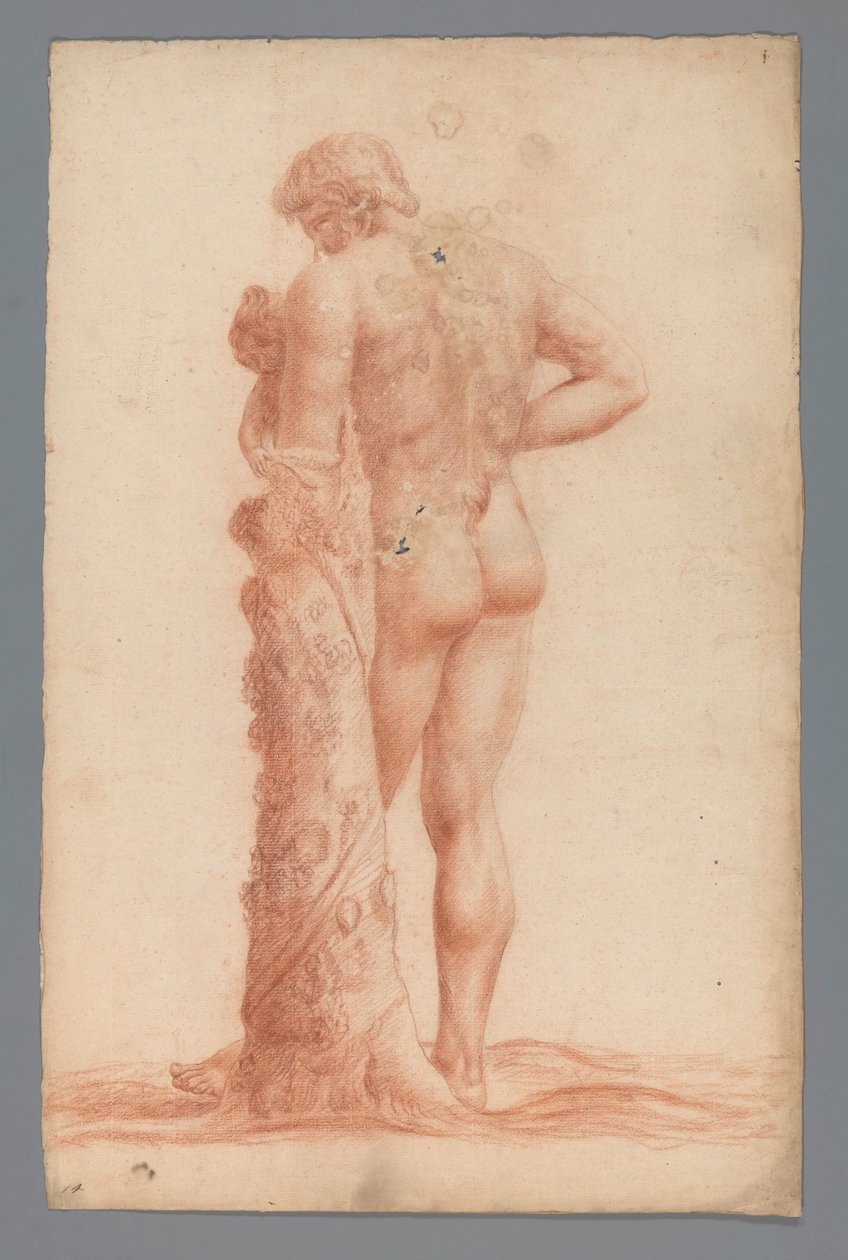 Studie nach einer Statue eines stehenden Mannes mit Kind von Alexander Cranendoncq