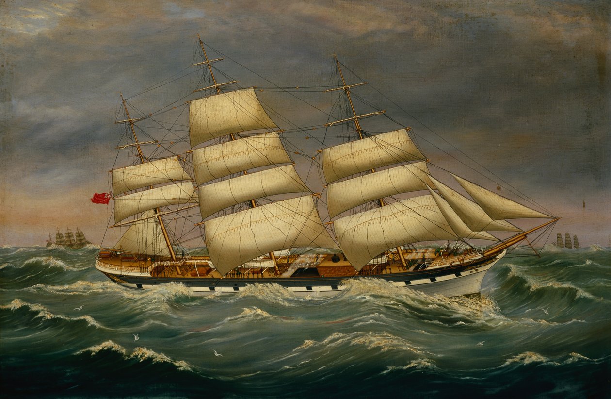Der Dreimastklipper Benleuch in einer Dünung von Alexander Cromarty