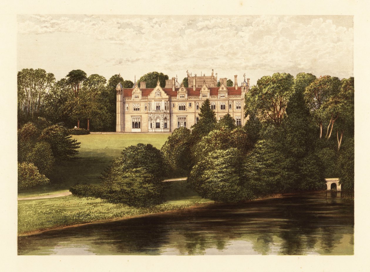 Keele Hall, Staffordshire, England, 1880 (Gravur) von Alexander Francis (after) Lydon