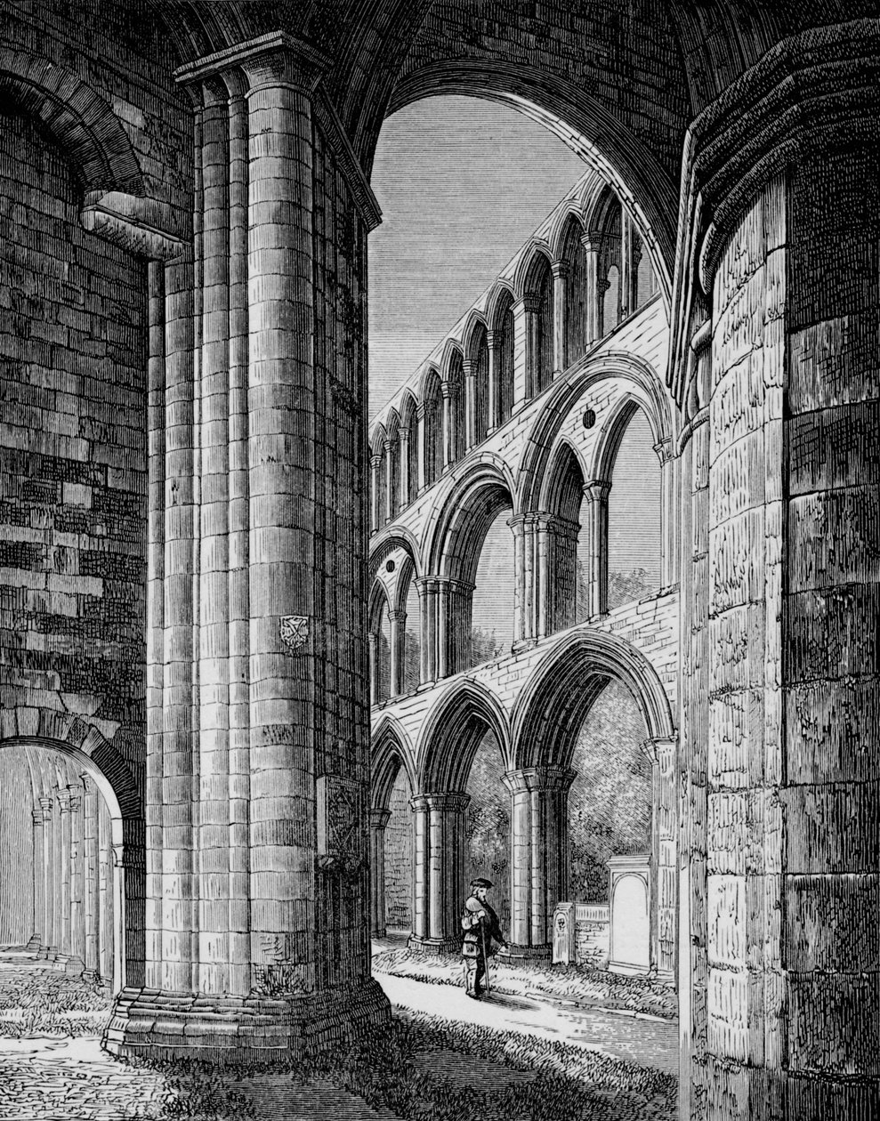 Mittelschiff, von Südschiff, Jedburgh Abbey von Alexander Francis Lydon