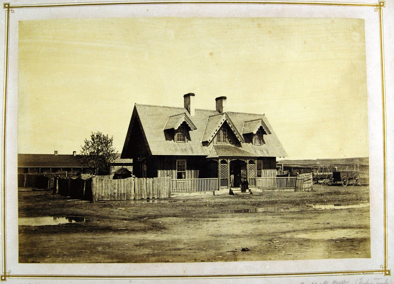 Haus von Colonel Bullock, Indianerhändler, Fort Laramie, 1868 von Alexander Gardner