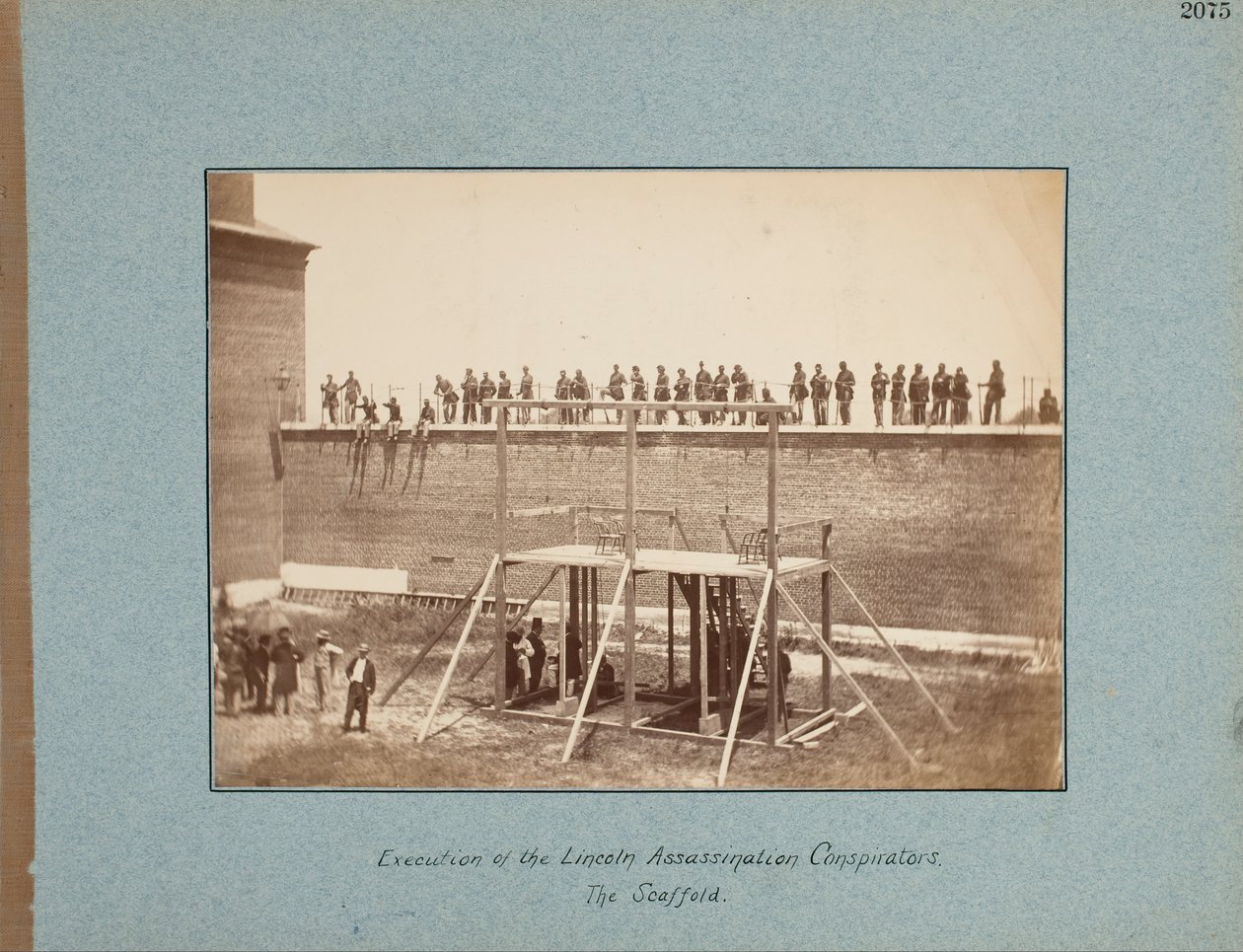 Hinrichtung der Verschwörer des Lincoln-Attentats. Das Gerüst von Alexander Gardner