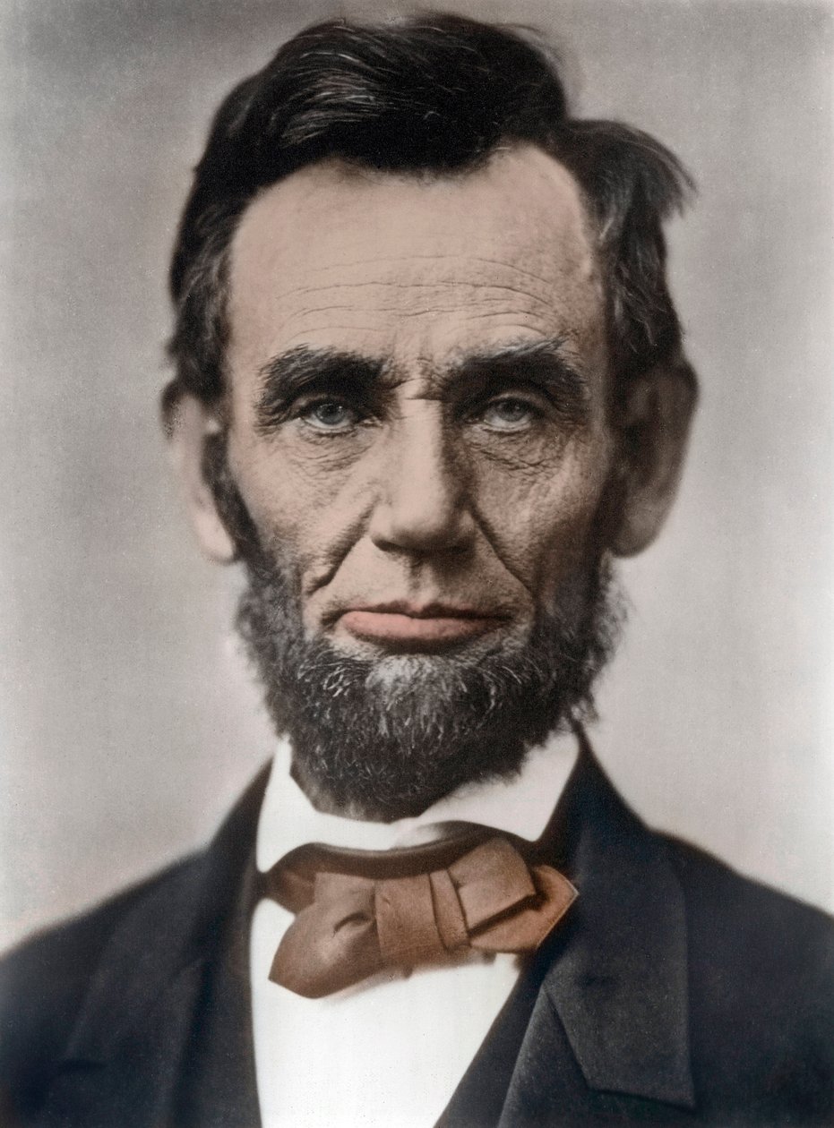 Porträt von Abraham Lincoln - Porträt von Abraham Lincoln (1809-1865), 16. Präsident der Vereinigten Staaten von Amerika. Fotografie von Alexander Gardner von Alexander Gardner