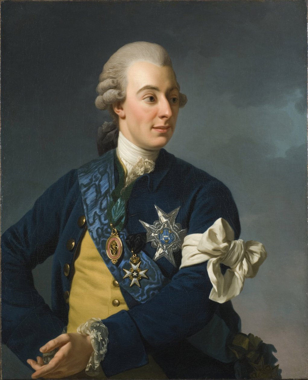 Gustav III mit dem Armreif der Freiheit von Alexander Roslin