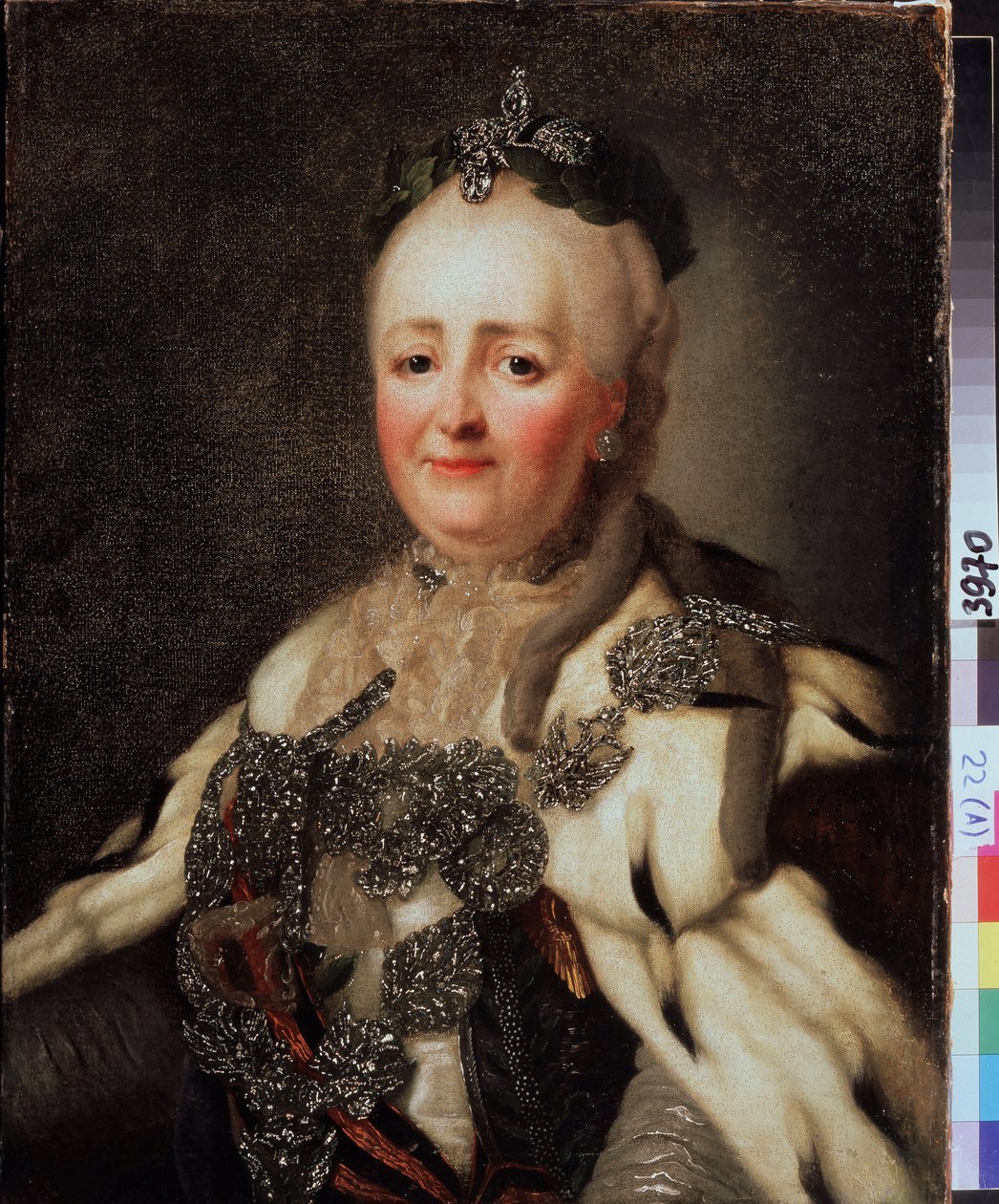 Porträt von Katharina II. (1729-1796), Kaiserin von Russland von Alexander Roslin